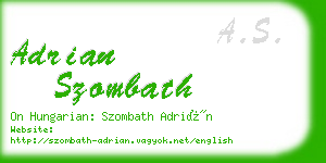 adrian szombath business card